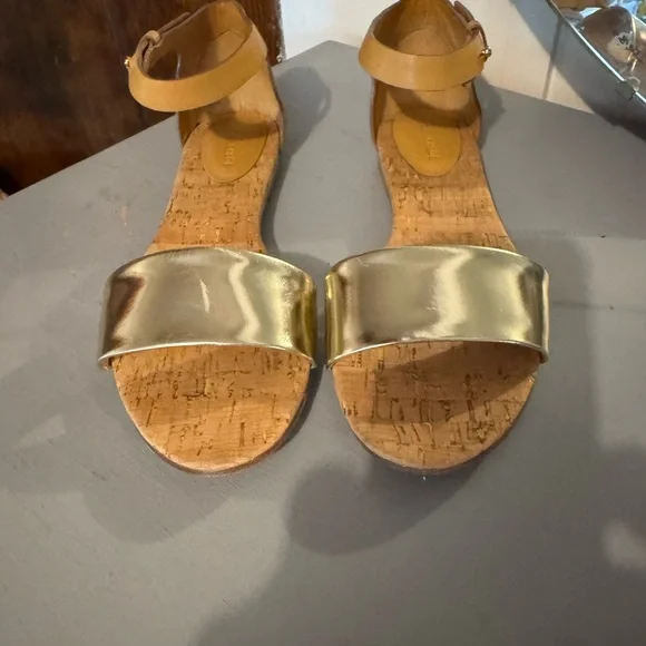 See By Chloe | Shoes | See By Chloe Gold Sandals With Tan  display picture 1